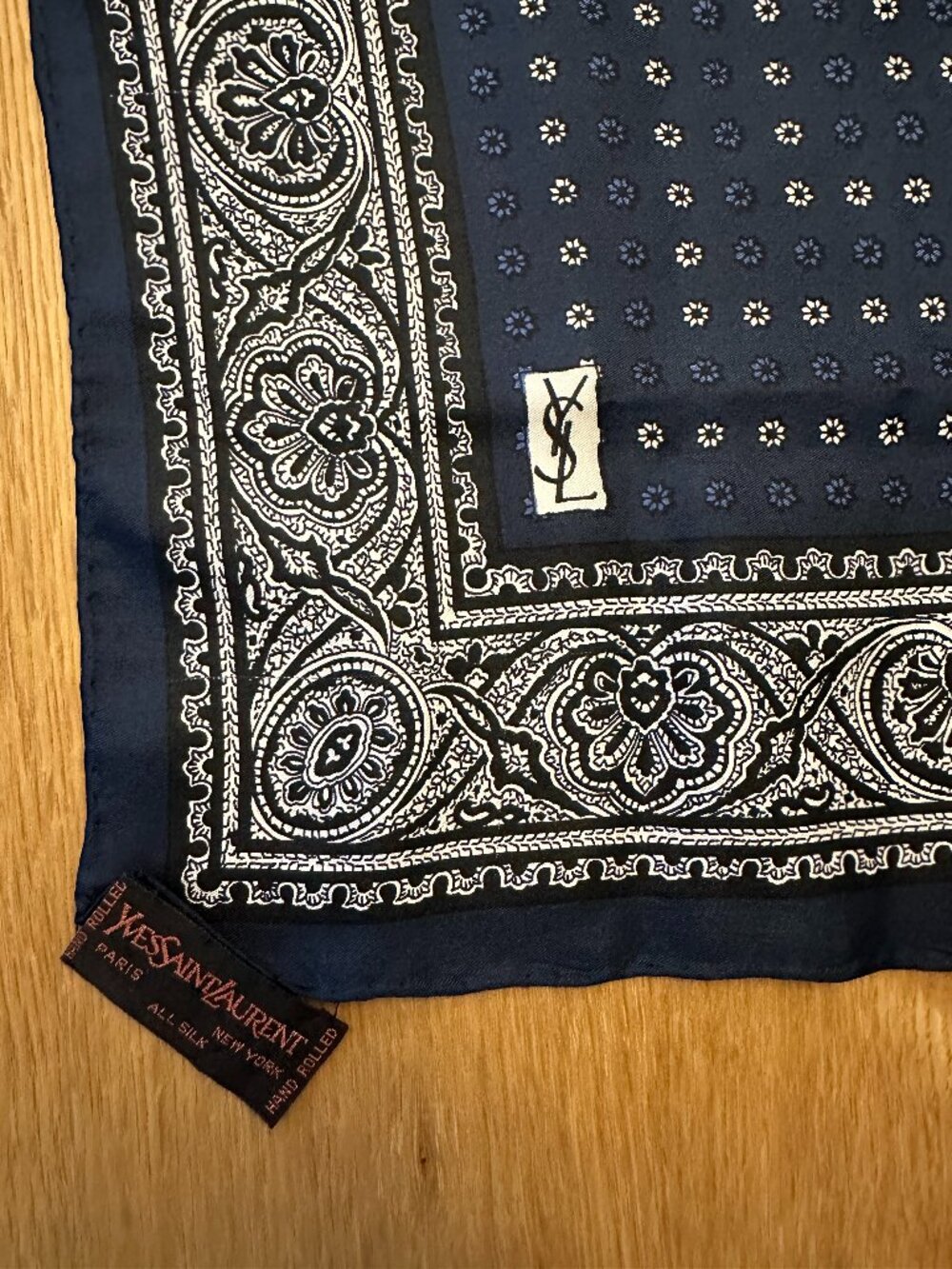 Yves Saint Laurent Silk Pocket Square